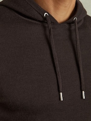 Reiss Coco Brown Holland Merino Wool Drawstring Hoodie - Image 3 of 5