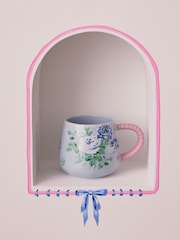 Cath Kidston Set of 4 Blue Archive Rose Twisted Handle Billie Mugs - Image 1 of 4