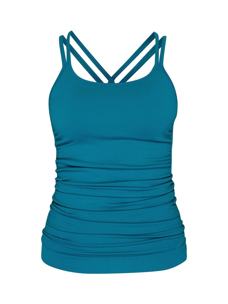 Sweaty Betty Reef Teal Blue Poise Seamless Yoga Bra Vest - Image 7 of 7 Sweaty Betty Reef Teal Blue Poise Seamless Yoga Bra Vest - Image 7 of 7