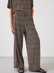 Hush Brown Layla Printed Tie Waist Trousers - Image 2 of 5