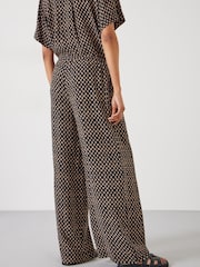 Hush Brown Layla Printed Tie Waist Trousers - Image 3 of 5