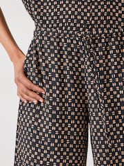 Hush Brown Layla Printed Tie Waist Trousers - Image 4 of 5