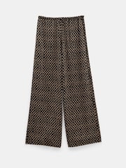 Hush Brown Layla Printed Tie Waist Trousers - Image 5 of 5