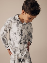 Grey 100% Cotton Matching Family Kids Christmas Mountain Print Pyjamas (9mths-16yrs) - Image 10 of 13