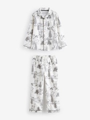 Grey 100% Cotton Matching Family Kids Christmas Mountain Print Pyjamas (9mths-16yrs) - Image 11 of 13