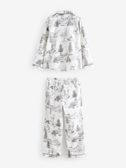 Grey 100% Cotton Matching Family Kids Christmas Mountain Print Pyjamas (9mths-16yrs) - Image 12 of 13