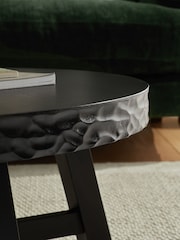 Black Carved Mango Wood Coffee Table - Image 2 of 7