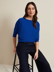 Phase Eight Light Blue Cristine Knit Jumper - Image 2 of 6
