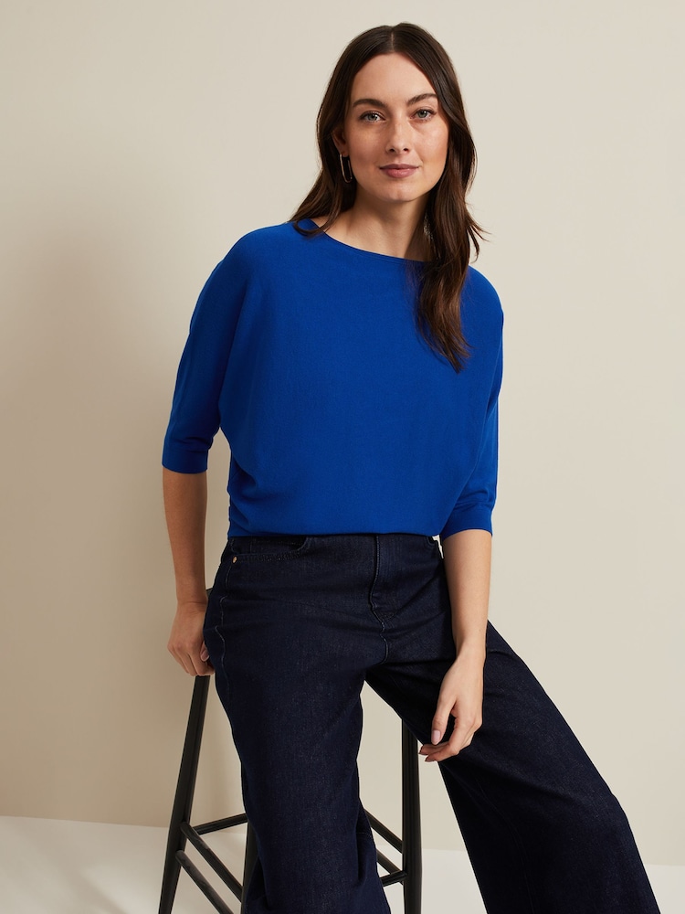 Phase Eight Light Blue Cristine Knit Jumper - Image 2 of 6