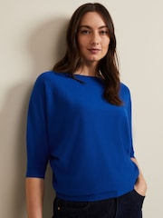 Phase Eight Light Blue Cristine Knit Jumper - Image 3 of 6