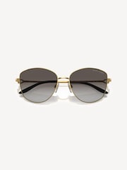 Ralph Lauren Gold Tone The Vivienne Rl7079 Round Sunglasses - Image 4 of 5