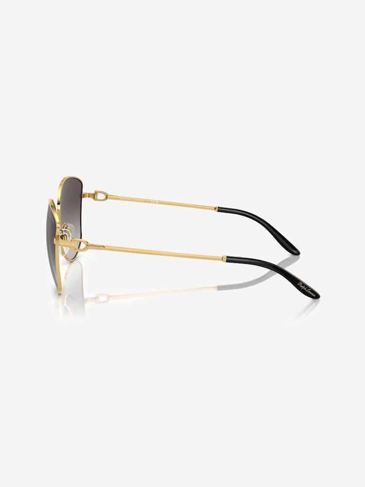Ralph Lauren Gold Tone The Vivienne Rl7079 Round Sunglasses - Image 5 of 5