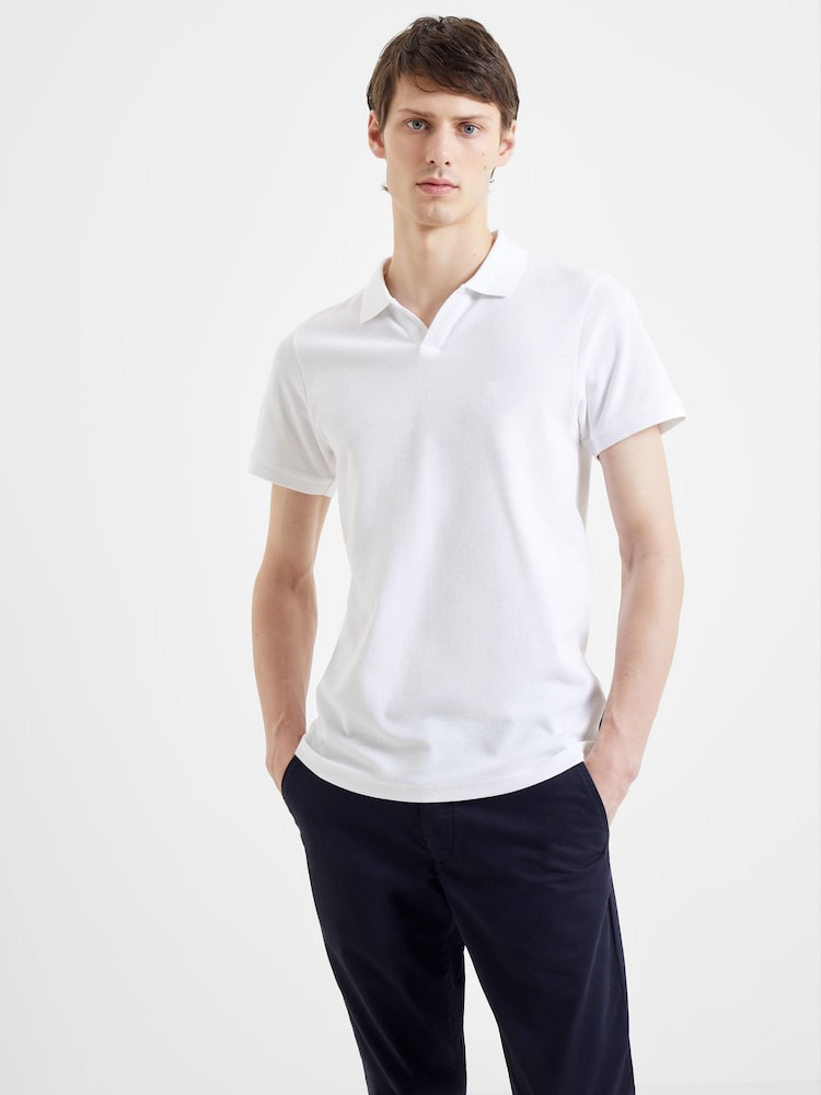 French Connection 100% Cotton Trophy Neck Micro Pique Polo Shirt - صورة 1 من 2