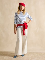 Joules Harbour Ditsy Blue/White Boat Neck Printed Top - Image 6 of 7