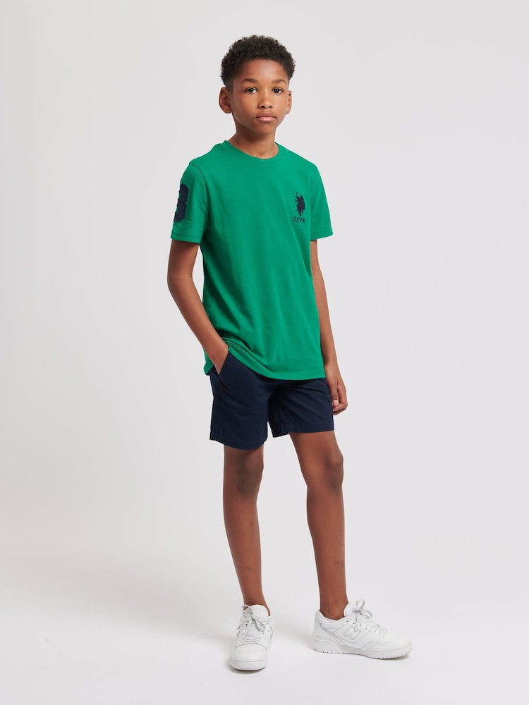 شورت تشينو من مزيج الكتان للأولاد من U.S. Polo Assn. - صورة 2 من 7