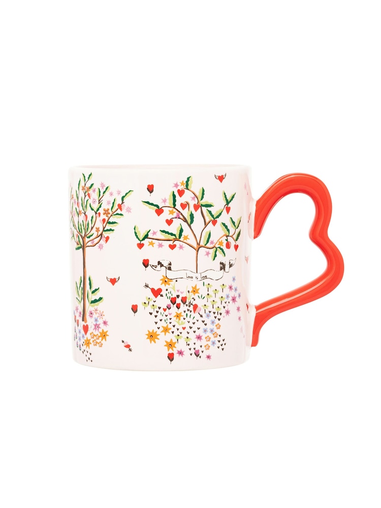 Cath Kidston Set of 4 Pink Oh My Heart Mugs - Image 2 of 3
