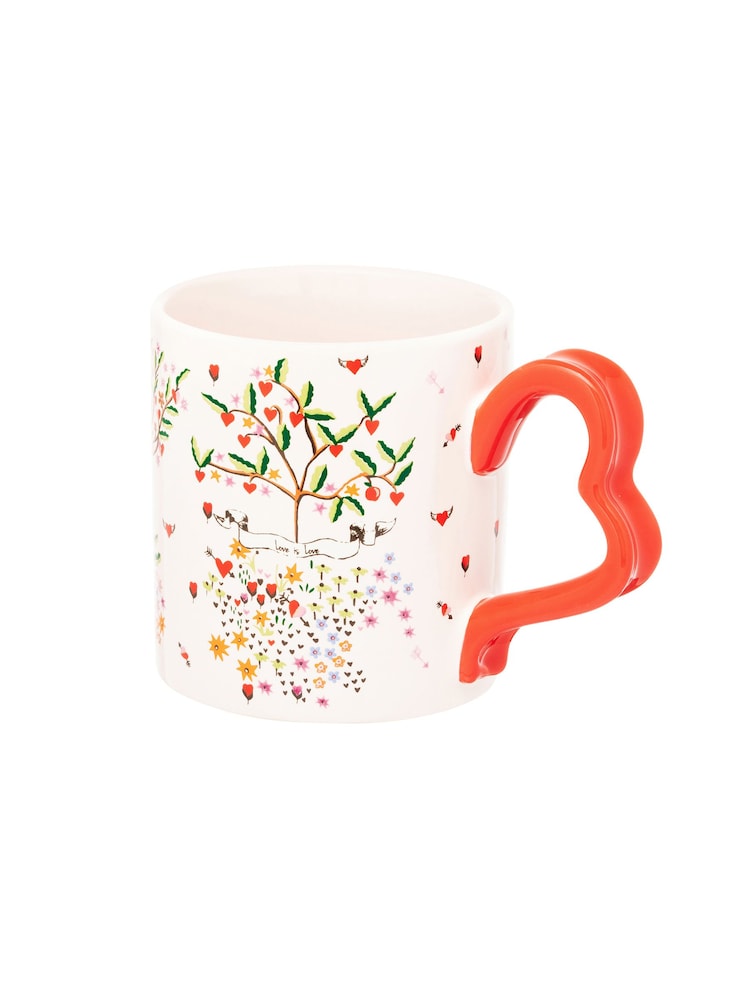 Cath Kidston Set of 4 Pink Oh My Heart Mugs - Image 3 of 3
