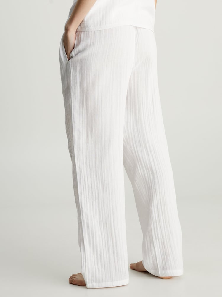 Calvin Klein White Stripe Single Trousers - Image 1 of 3