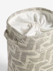 Grey Geometric Laundry Bag Basket - Image 4 of 4