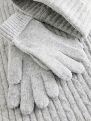 Grey Cable Cable Hat, Gloves and Scarf Set (3-16yrs) - Image 2 of 2