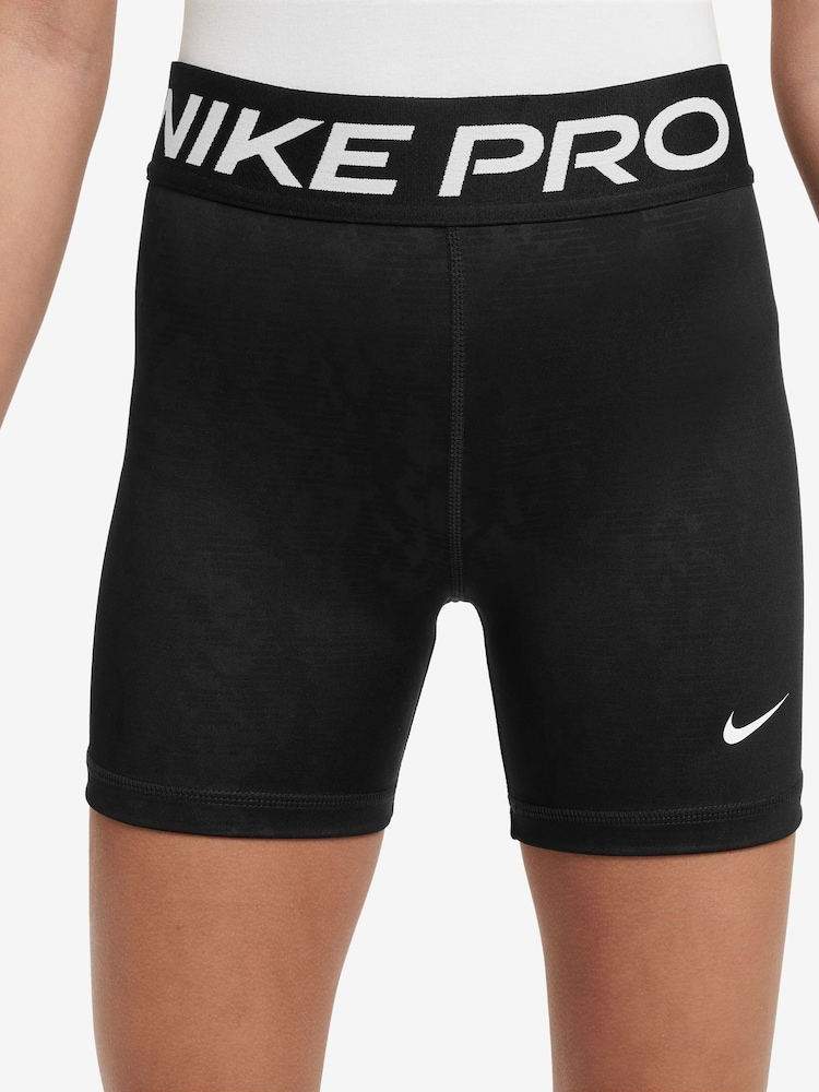 Negro - Nike Pro Dri-FIT Tonal Print Shorts - Imagen 1 de 4