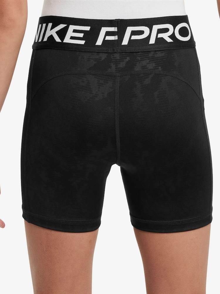 Negro - Nike Pro Dri-FIT Tonal Print Shorts - Imagen 2 de 4