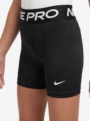 Negro - Nike Pro Dri-FIT Tonal Print Shorts - Imagen 3 de 4