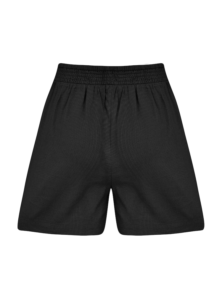 Pour Moi Black Bree High Waist Elasticated Shorts - Image 4 of 4