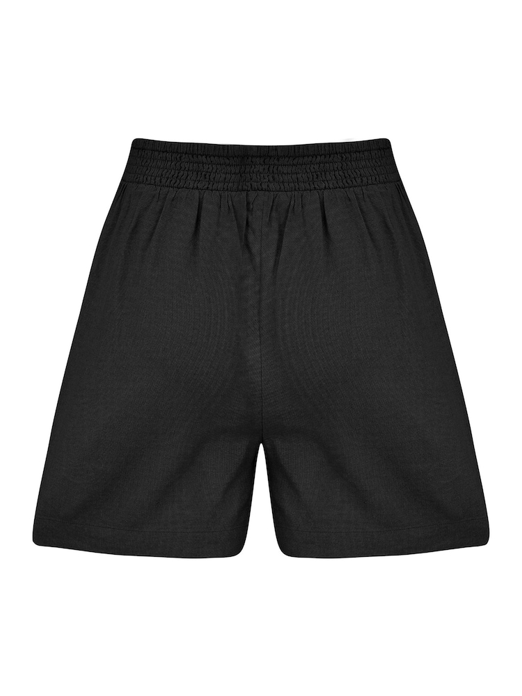 Schwarz - Pour Moi Bree High Waist Elasticated Shorts - Bild 4 von 4 Schwarz - Pour Moi Bree High Waist Elasticated Shorts - Bild 4 von 4