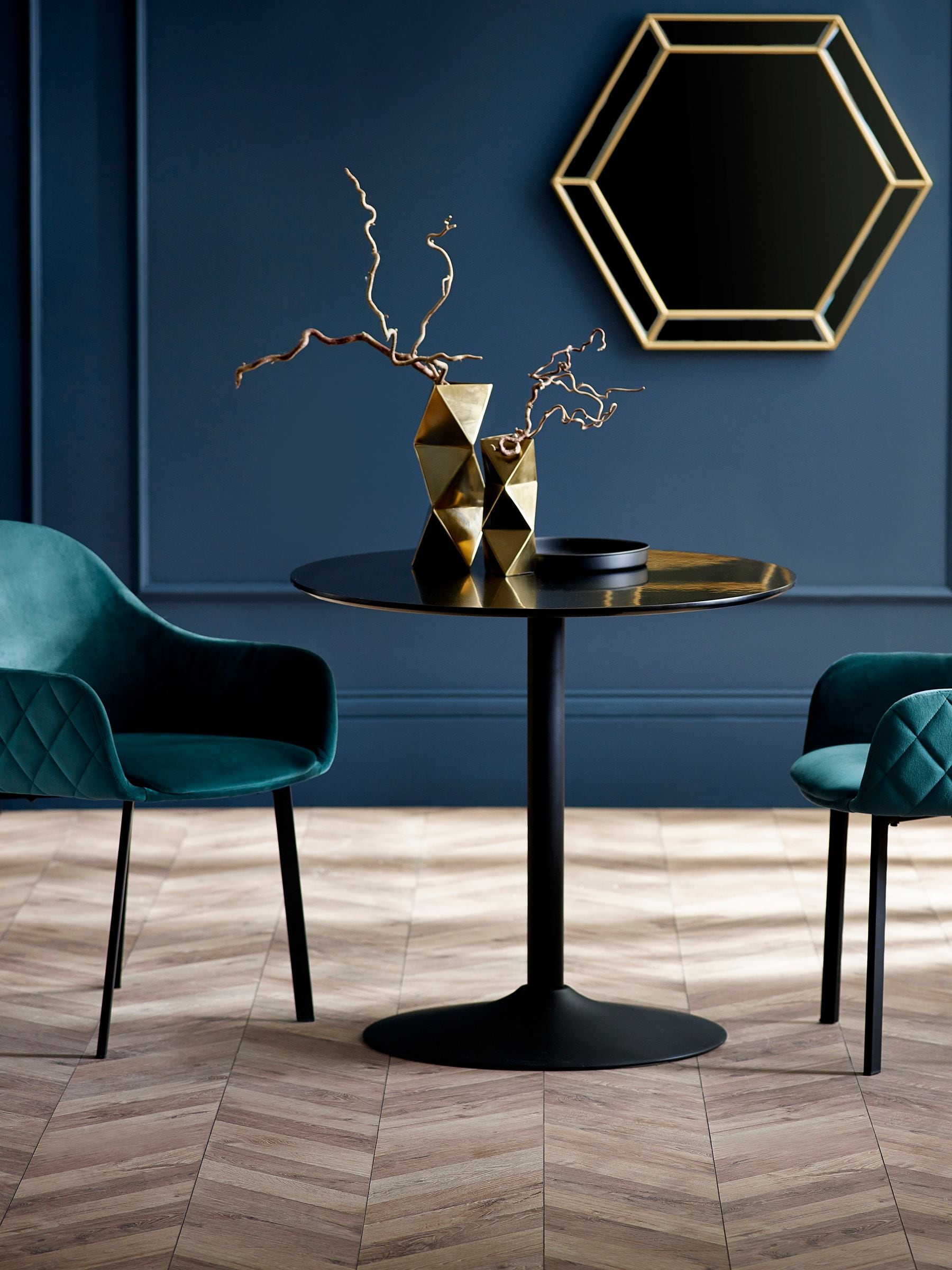 Julian Bowen Nero 80cm Black Dining Table - Image 7