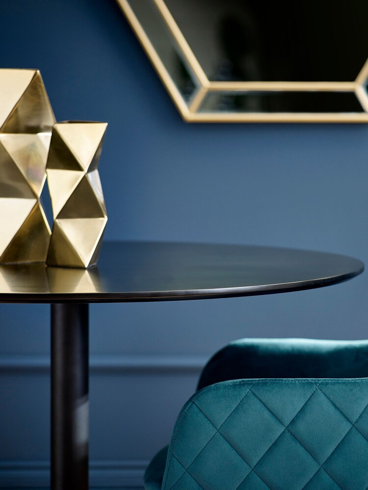 Julian Bowen Black Nero Round 80cm Table - Image 2 of 4