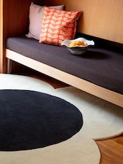 Orla Kiely Natural Flower Spot Round Rug - Image 1 of 4