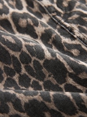 Leopard Print 100% Cotton Denim Mini Skirt - Image 7 of 7