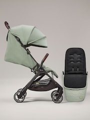Silver Cross Green Clic Compact Pushchair and Footmuff Bundle - Image 1 of 6
