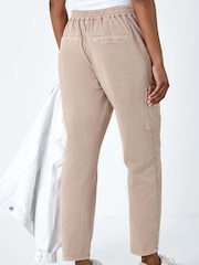 Roman Natural Casual Cargo Stretch Trousers - Image 3 of 5