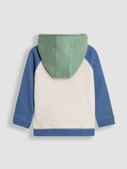 JoJo Maman Bébé Natural Tractor Applique Hooded Sweatshirt - Image 2 of 3