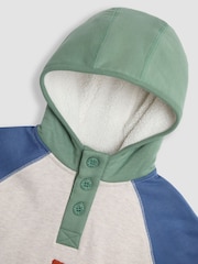JoJo Maman Bébé Natural Tractor Applique Hooded Sweatshirt - Image 3 of 3