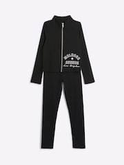 River Island Girls 100% Cotton Funnel Zip Through and Leggings Set - Bild 3 von 5