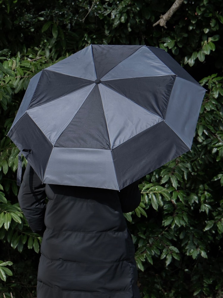 Totes Black ECO-BRELLA® Auto Open Close Double Canopy Umbrella - Image 1 of 4