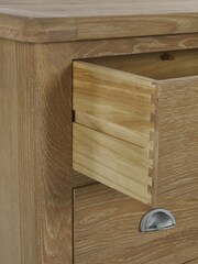 Julian Bowen Brown Memphis Limed 3 Drawer Chest - Image 5 of 5