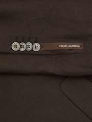 Oscar Jacobson Linen Double Breasted Blazer - Image 7 of 7