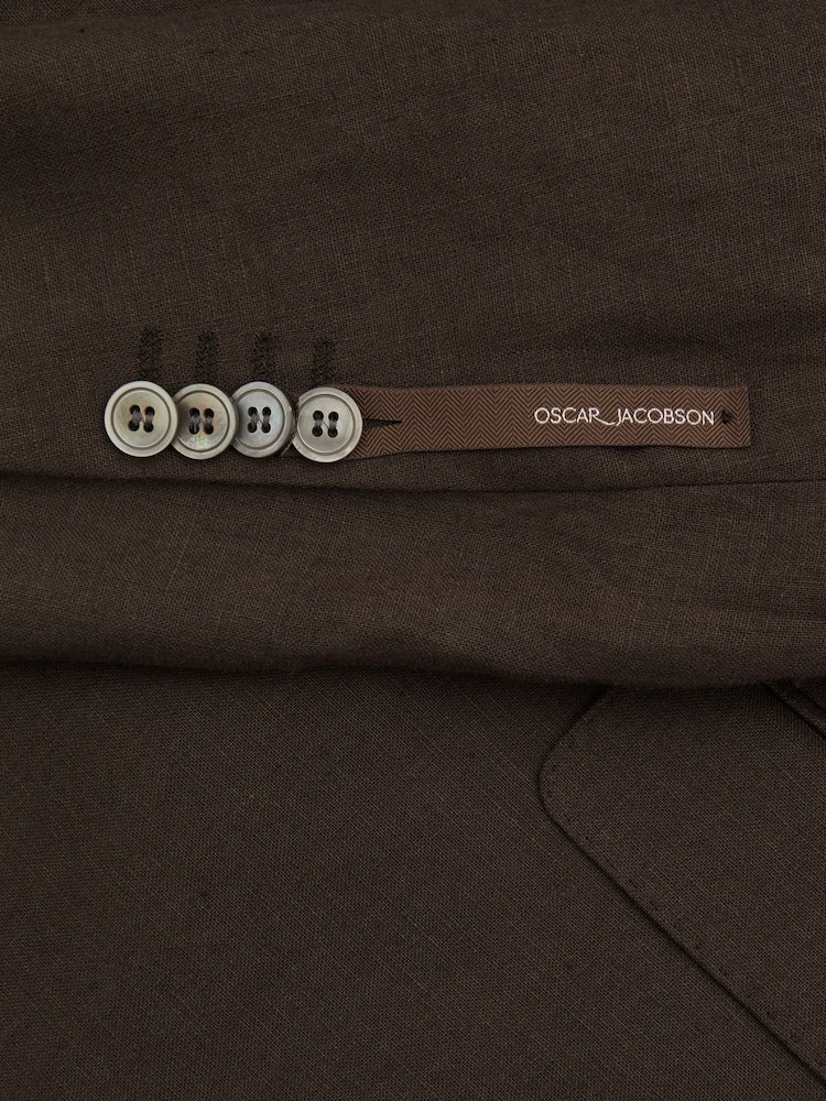 Oscar Jacobson Linen Double Breasted Blazer - Image 7 of 7