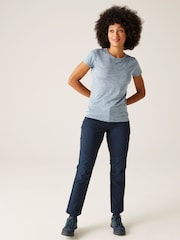 Regatta Blue Womens Questra V Walking Trousers - Image 3 of 7