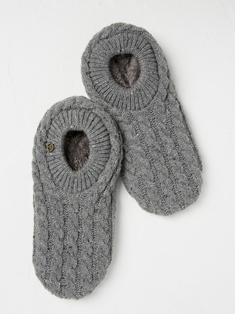 FatFace Grey Footsie Bedsocks - Image 1 of 2