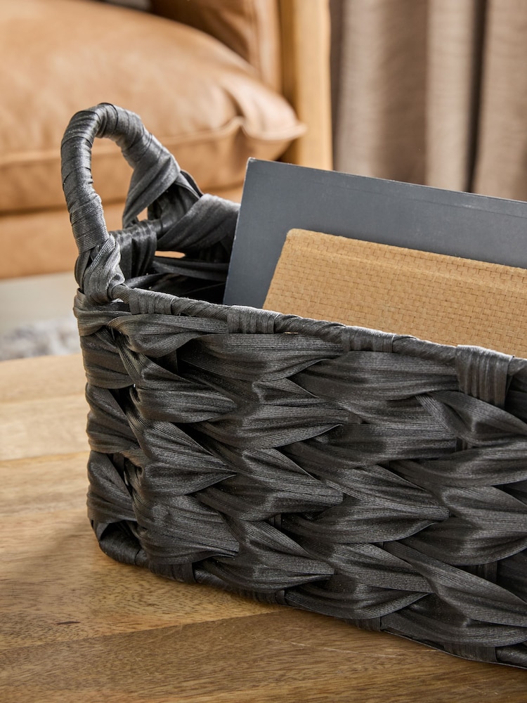 Black Woven Plastic Slimline Tray - Image 2 of 3