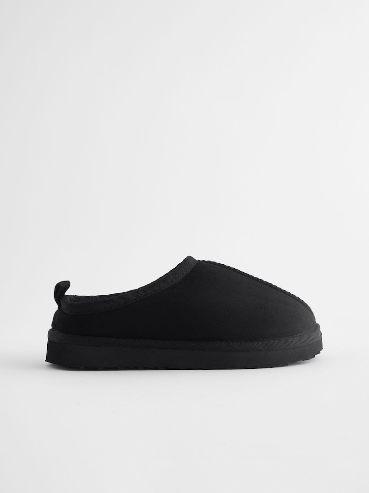 Black Cosy Mules Slippers - Image 2 of 5