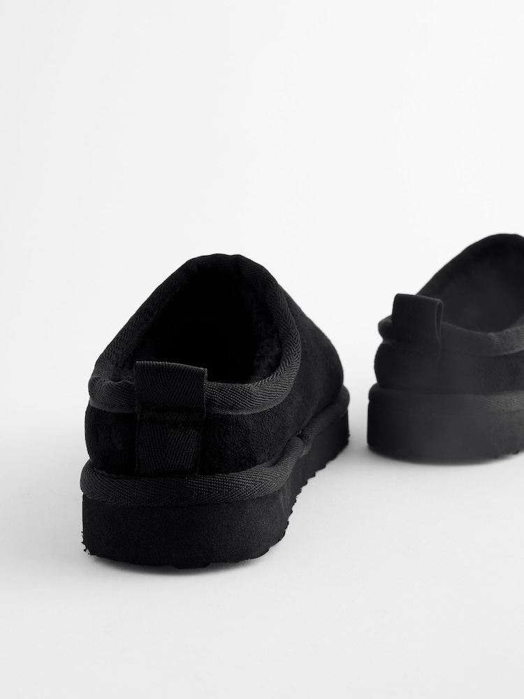 Black Cosy Mules Slippers - Image 3 of 5