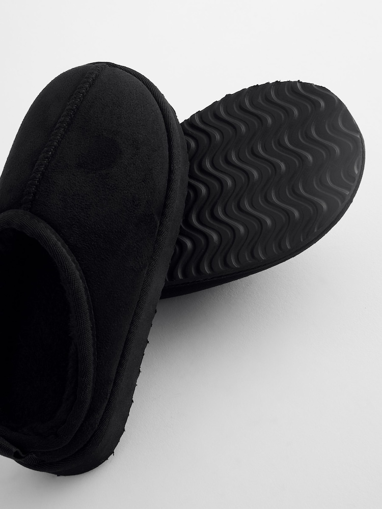 Black Cosy Mules Slippers - Image 4 of 5
