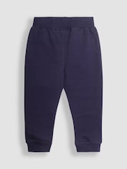 JoJo Maman Bébé Navy Blue Digger Appliqué Knee Pet in Pocket Joggers - Image 2 of 4