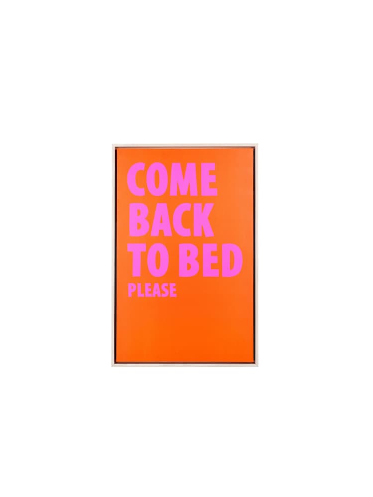 pt, Orange Come Back to Bed Wall Art - Image 2 of 3